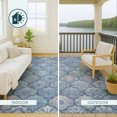 thumbnail image 4 of Addison Rugs Chantille Indoor/Outdoor Transitional Lattice Denim Machine Washable Rectangle Rug, 10' x 14', 4 of 8
