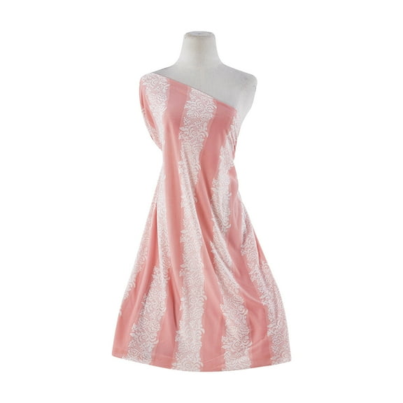 Zelouf Jacquard Stripe Print  , Sewing, DIY, Crafts Fabric by the Yard, 313 Tea Rose/ow, 3 Yard