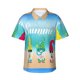 thumbnail image 1 of Balery Hello Summer Gnome 1 Camisas hawaianas de manga corta para hombre, camisas playeras de corte holgado, camisas de vacaciones con botones,Small, 1 of 7