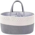 thumbnail image 1 of CREVENT Diaper Caddy Organizer, Baby Basket with Handle, Table Organizer for Storage, Portable Car Organizer, Baby Shower Gifts + Gift bag with Ribbon, 1 of 2