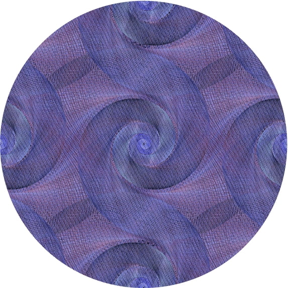 Ahgly Company Machine Washable Indoor Square Transitional Medium Slate Blue Area Rugs, 3' Square