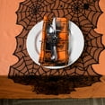 thumbnail image 4 of Contemporary Home Living Spiders and Spiderwebs Woven Lace Halloween Table Runner - 72" - Black, 4 of 7
