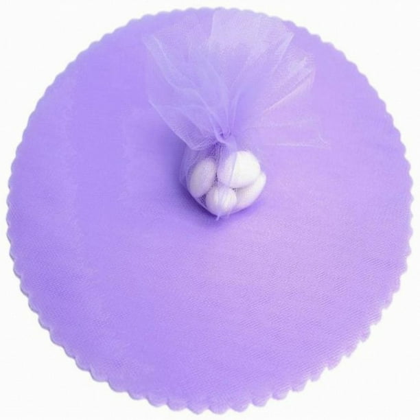 100 Scalloped Tulle Circles 9" Wedding Favor Wrap Lavender Walmart