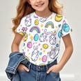thumbnail image 7 of YABCSAZ Toddler Boy Girl Easter Shirt Summer Casual Loose T Shirts Crewneck Short Sleeve Bunny Outfits Kids Digger Eggs Hunt Tops Cotton Tee Top Blouses Size 11 T, 7 of 7