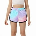 thumbnail image 4 of MKOSPLRT 3 Pack Gym Shorts for Toddler Girls 1-8 Years High Waist Running Athletic Shorts Tie Dye Print Sporty Shorts Kids Clothes, 4 of 9