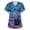 8# Light Blue, variant on Halloween Costumes for Women Scrub Short Sleeve Tops Dressy Casual Pumpkin Printed Halloween Decorations T Shirts Crewneck Summer Fall Fashion Blouse Purple M