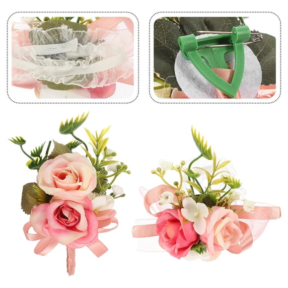 WEUVEB 1Jgo Corsage De Mano Rosa Artificial Para Decorativa Resistente Y Para Fiesta