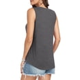 thumbnail image 7 of Women's Summer Tank Tops Pleated Round Neck Sleeveless Tops, 7 of 7