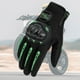 thumbnail image 1 of Guantes de motocicleta con pantalla táctil - Guantes de carreras, motocross y ciclismo con protección en la palma - Material de nailon, blanco/rojo/verde - Ancho de palma de 9,5-10 cm - 1 par, 1 of 6