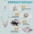 thumbnail image 2 of Baby Jumper, Baby Doorway Jumper with Adjustable Strap, Protable Baby Jumpers and Bouncers, Easy to Assemble, Toddler Bouncer Jumper with Floor Mat, Gray, 2 of 8