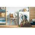 thumbnail image 2 of Ahgly Company Machine Washable Indoor Round Transitional Fall Leaf Brown Green Area Rugs, 7' Round, 2 of 7