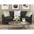 thumbnail image 5 of Hassch 3-Seat Sofa Fabric Three-Seater Sofa for Living Room Home Relax, Black (Not Included the Pillow), 5 of 10