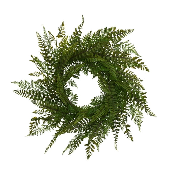 26 Inch Lush Greenery Fern Wreath