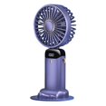 thumbnail image 4 of Ventilador portátil de mano, mini ventilador de mano personal recargable por USB, ventilador con batería de 3000 mah, 5 velocidades de viento, electricidad con pantalla, 90 F ajustable, 4 of 5