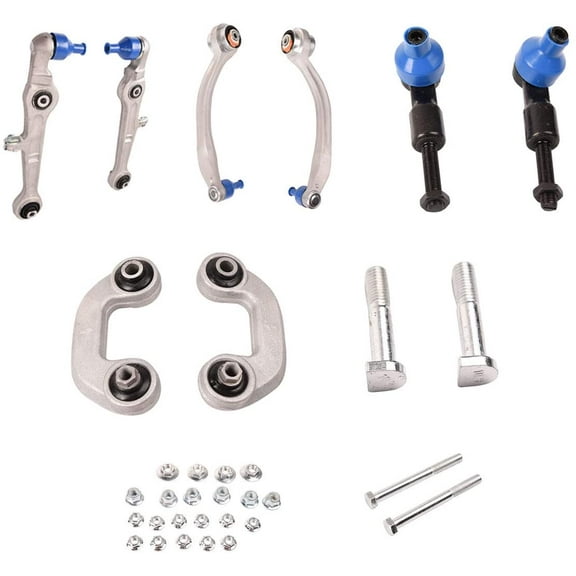 Bapmic 8E0498998S1 Front Control Arm Suspension Kit Upper & Lower Compatible with Audi 2000-2008 A4 A4 Quattro(Set of 12)