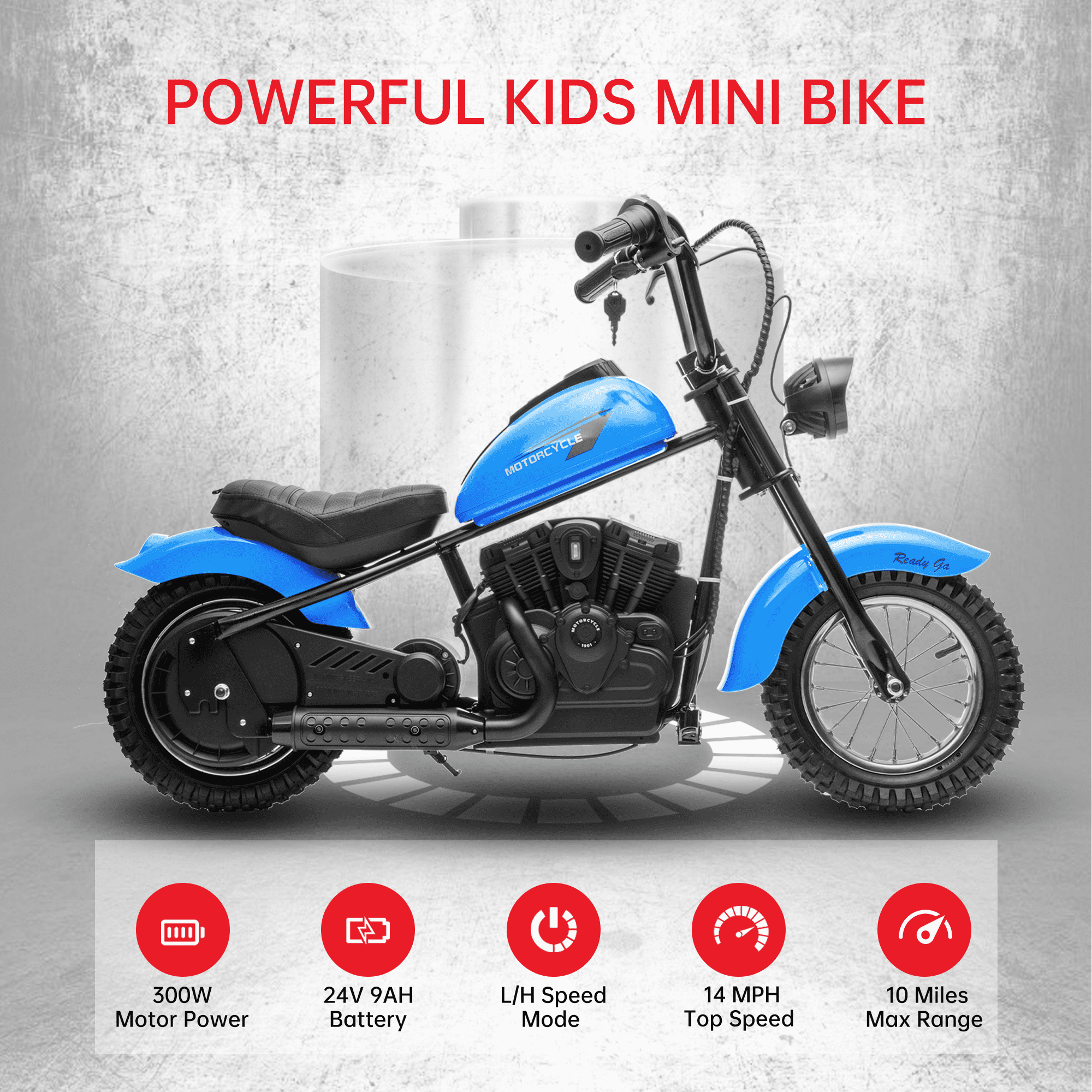 Towallmark 24V Kids Electric Dirt Bike, 14 MPH Chain Driven Motor, 150LB Weight Capacity, 12" Air-Filled Tires, Handbrake & Shock Absorbers, for Boys & Girls​，Black