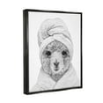 thumbnail image 3 of Stupell Industries Alpaca Bathrobe Farm Animal Animals & Insects Painting Black Floater Framed Art Print Wall Art, 3 of 6