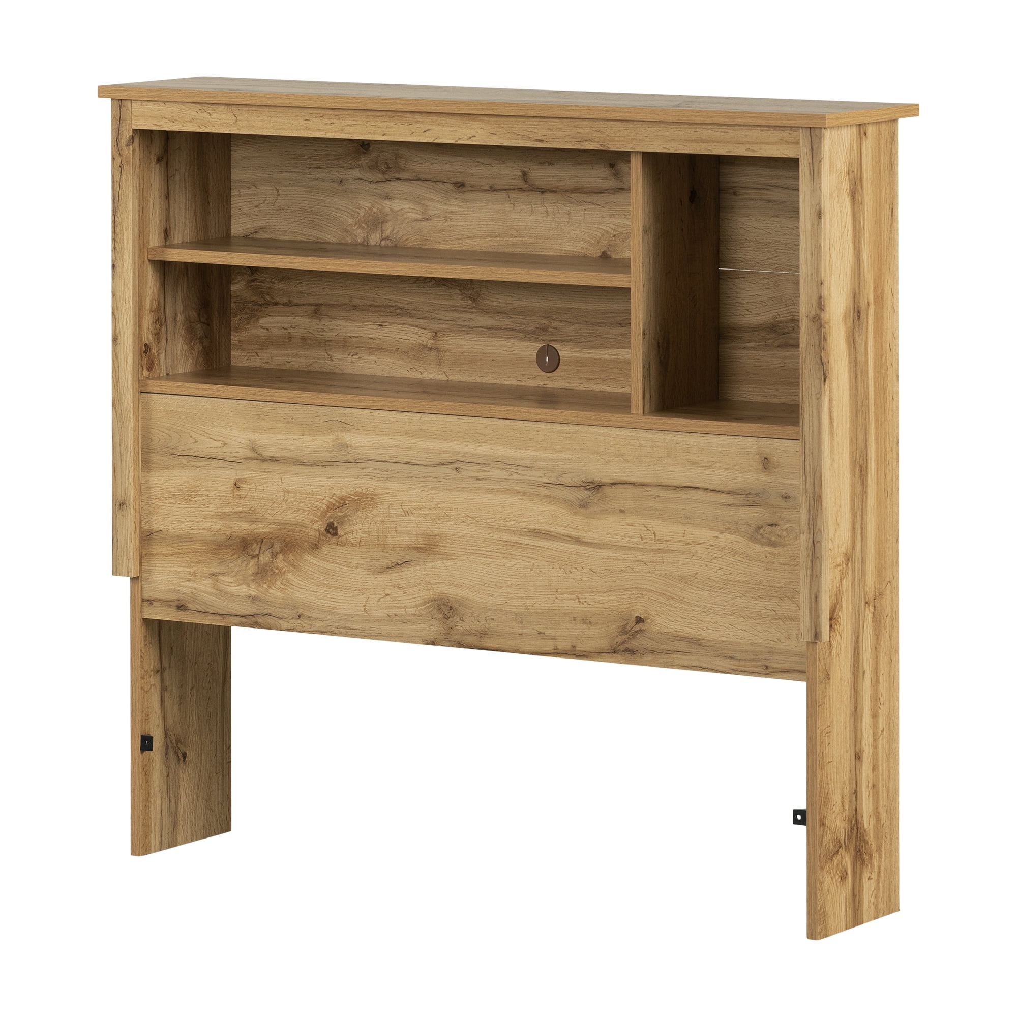South Shore Tassio Twin Bookcase Headboard, in Nordik Oak