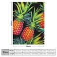 thumbnail image 4 of JRXY Adult Watercolor Pineapple Tropical Palm Leaves Throw Blanket Fashion Plush Throw Blankets All Season Ultra-Soft Micro Blanket Gifts for Christamas and Birthday White, 4 of 6