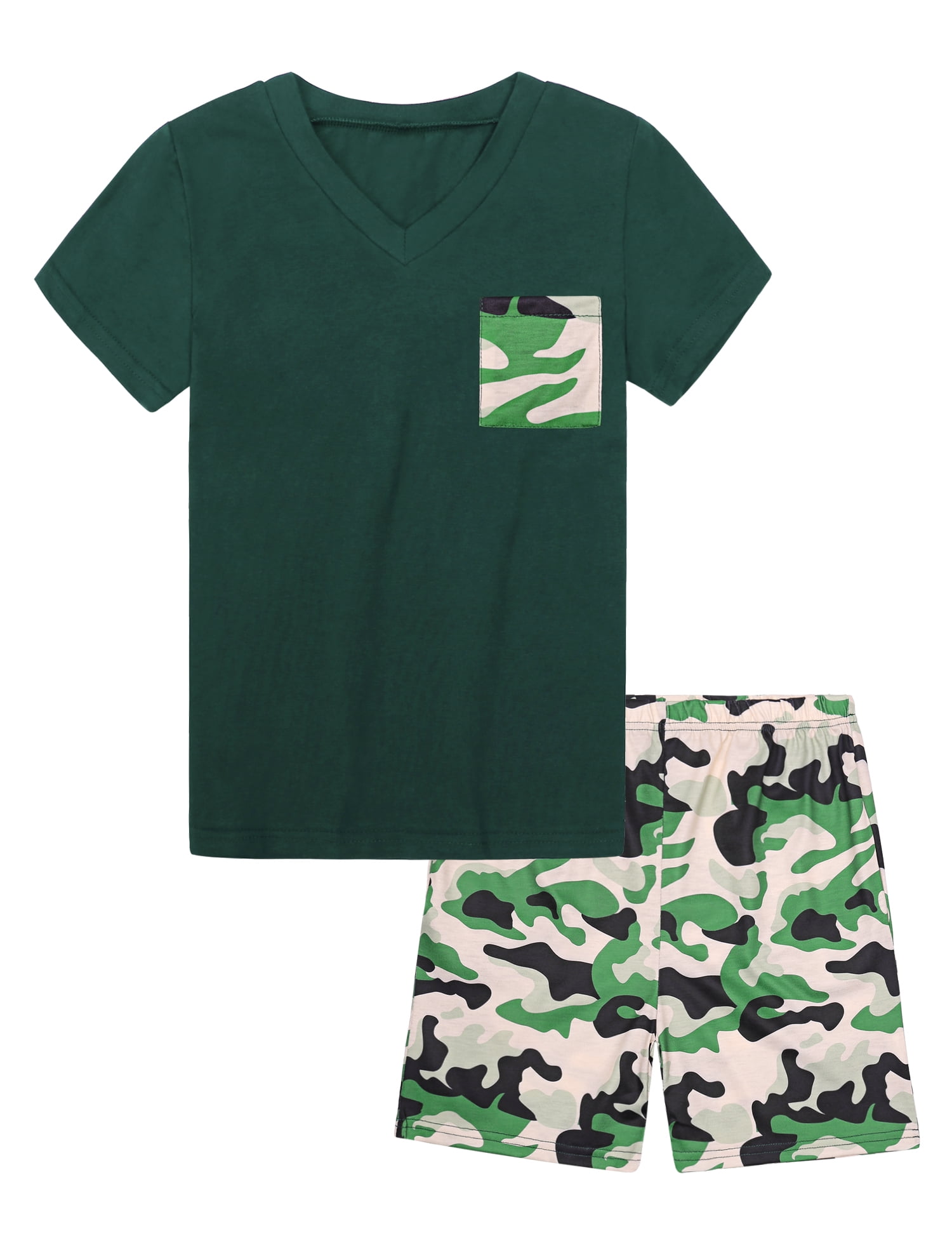 Uniexcosm Boys Pajamas Sets 2Piece Sleepwear Short Sleeve Pjs for Boy