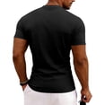 thumbnail image 7 of V Neck T Shirts Men Athletic Casual Short Sleeve Tshirts Lightweight Breathable Solid Color Summer Basic Tees T-Shirts Black 3XL, 7 of 7