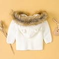 thumbnail image 5 of LFEOOST Newborn Baby Girl Sweater Coats Long Sleeve Knitted Warm Jacket Cardigan Coats Outwear Fall Winter Clothes White 100, 5 of 9