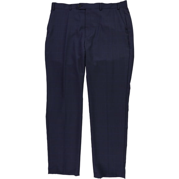 Ralph Lauren Mens Plaid Casual Trouser Pants, Blue, Big & Tall, 56W x 32L