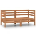 thumbnail image 1 of vidaXL Garden Corner Sofas 2 pcs Honey Brown Solid Pinewood, 1 of 5