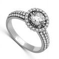 thumbnail image 3 of Luxurious Halo Cheap Engagement Ring 1.00 Carat Round Cut Diamond on Gold, 3 of 3