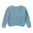thumbnail image 7 of Gibobby Boys and Girls' Uniform Cotton Crew-Neck Sweaters Long Sleeve Pullover Knit Sweater,Light Blue,3-6 Months, 7 of 7