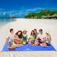 thumbnail image 2 of Red Suricata Blue Sand Free Beach Mat Blanket – Compatible with Blue Beach Sun Shade Canopy, 2 of 11