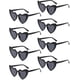 thumbnail image 1 of Gafas de sol vintage Ricawa en forma de corazón estilo cat eye, paquete de 8, color negro, 1 of 7