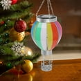 thumbnail image 4 of Hovilon Hot Air Balloon Solar Lantern with Flickering Flame,Hanging Solar Lanterns Outdoor Lights Waterproof Lanterns Decorative Garden Patio Yard Party Decor Colorful，Holiday, 4 of 7