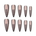 thumbnail image 2 of Fofosbeauty 24pcs Press on False Nail Tips Long Stiletto Full Cover Fake Nails, French Cage, 2 of 9