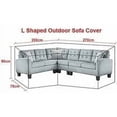 thumbnail image 2 of Left L-shaped lounge sofa cover with cords underneath, 200 x 270 cm, 2 of 5