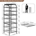 thumbnail image 2 of 7 Tier Water Bottle Organizer with Storage Shelves, Metal Drink Rack for Kitchen Pantry Office, 2 of 6