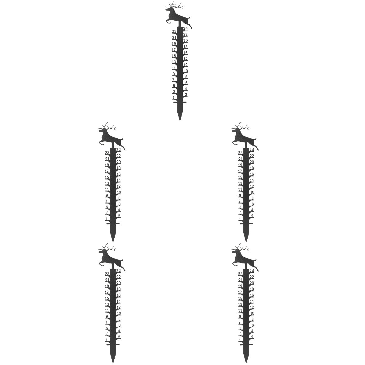 BERTDOMD 5-Piece Gauge Set for Christmas Lawn and Yard Decoration, Ground Insert Outdoor Winter Scene Display