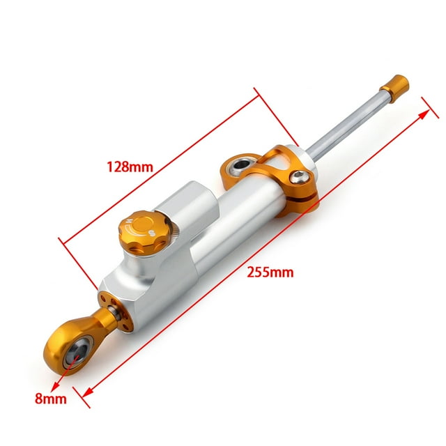 Universal Motorcycle CNC Adjustable Steering Damper Stabilizer Top Chrome