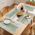 thumbnail image 5 of Vintage Sage Green Placemats Set of 4 Farmhouse Florals Leaf Coastal Sweet Place Mats Indoor Wipeable Table Mats Washable Cloth Dining Table Placemats for Kitchen Holiday Party Decor 13x19 Inch, 5 of 9