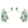 thumbnail image 2 of Coofit 2 Sheets Wall Sticker Creative Tropical Plants Pattern Wall Art Decal Wall Decor, 2 of 7