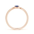 thumbnail image 2 of ANGARA Natural Bypass Pear-Shaped Blue Sapphire Ring in 14K Rose Gold for Women (Size-4x3mm) | September Birthstone, Birthday, Anniversary, Jewelry Gift for Women | Natural Blue Sapphire Ring, 2 of 9