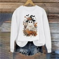 thumbnail image 4 of Womens Crewneck Sweatshirts Halloween Printed Shirts Fall Winter Long Sleeve Sweaters Casual Blouses Loose Sweatshirt Pullover Top Halloween Costumes, 4 of 4