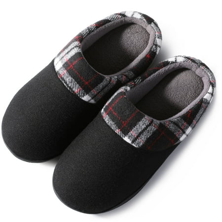 

HOMEHOT Women Slippers Slip On Memory Foam Soft House Shoes Adult Size 7 Black Female