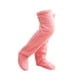 thumbnail image 2 of Calentadores de piernas de felpa calcetines hasta el muslo, medias largas para botas, medias cómodas para zapatillas, calcetines hasta la para , rosa, 2 of 10