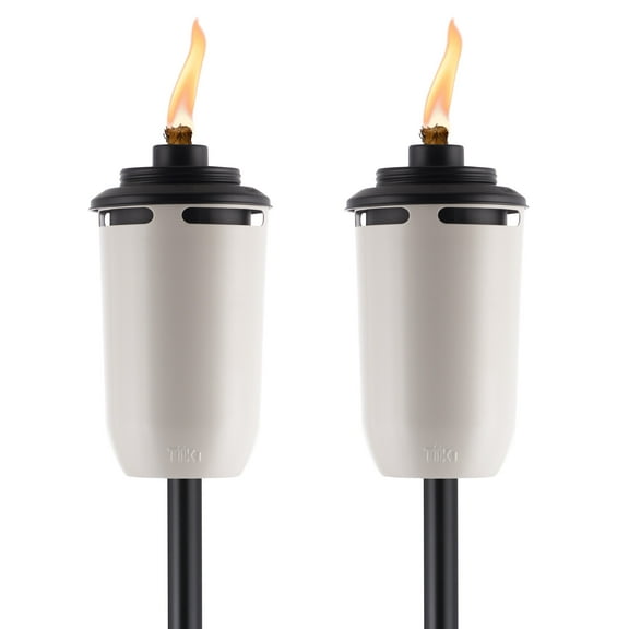TIKI Brand 2-Pack 65 inch TIKI Honey Metal White