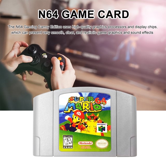 Tarjeta De Cartucho De Juegos Tarjeta de versión de la serie de la versión estadounidense para N64 (Super Mario 64)