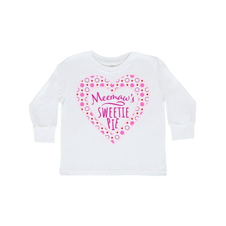 

Inktastic Meemaw s Sweetie Pie with Pink Hearts Gift Toddler Boy or Toddler Girl Long Sleeve T-Shirt