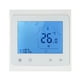 thumbnail image 4 of Termostato de calefacción eléctrica de piso, controlador de temperatura ambiente, pantalla LCD con retroiluminación, color blanco Yuarrent HA002465-02B, 4 of 6