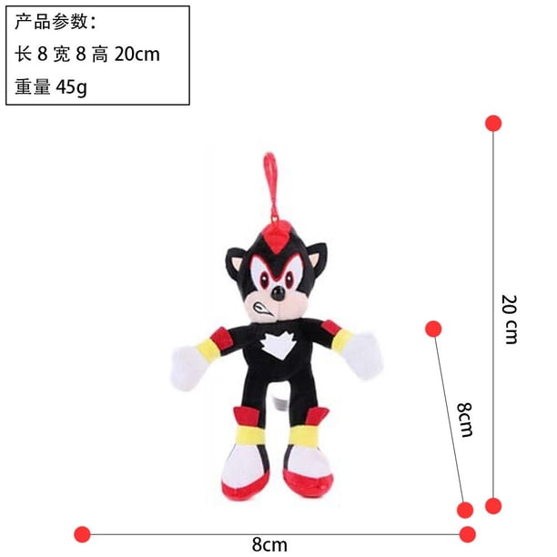 20-45Cm Super Sonic Hedgehog Mochila de dibujos animados Knuckles Bolsa Metalsonic suave muñeca de peluche Shadow Schoolbag Silver Tails Peluche Juguetes xuanjing unisex
