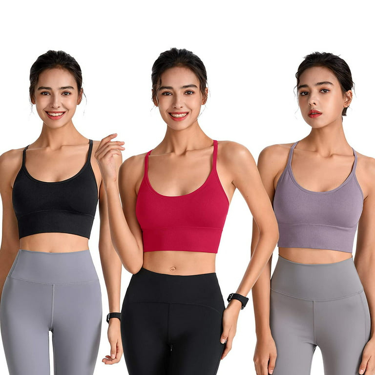 selizo Padded Bralettes for Women, 6 Pcs Sports Bras for Women Pack, V Neck  Cami Bando Bra for Women Girls, S-M : : Clothing, Shoes &  Accessories